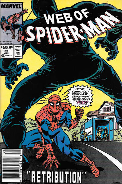 Web of Spider-Man 1985 #39 Newsstand ed. - back issue - $3.00
