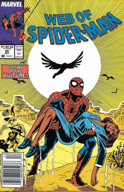 Web of Spider-Man 1985 #45 Newsstand ed. - back issue - $3.00