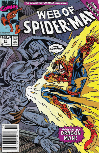 Web of Spider-Man 1985 #61 Newsstand ed. - back issue - $3.00