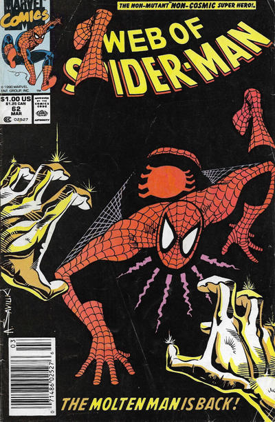 Web of Spider-Man 1985 #62 Newsstand ed. - back issue - $3.00