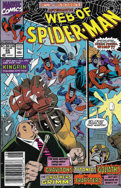 Web of Spider-Man 1985 #65 Newsstand ed. - back issue - $3.00
