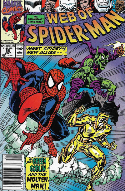 Web of Spider-Man 1985 #66 Newsstand ed. - back issue - $3.00