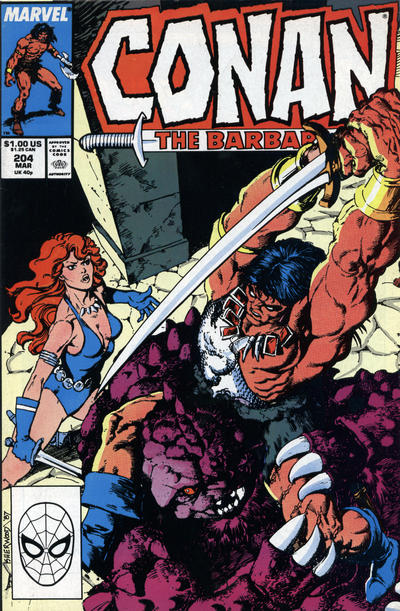 Conan the Barbarian 1970 #204 Direct ed. - back issue