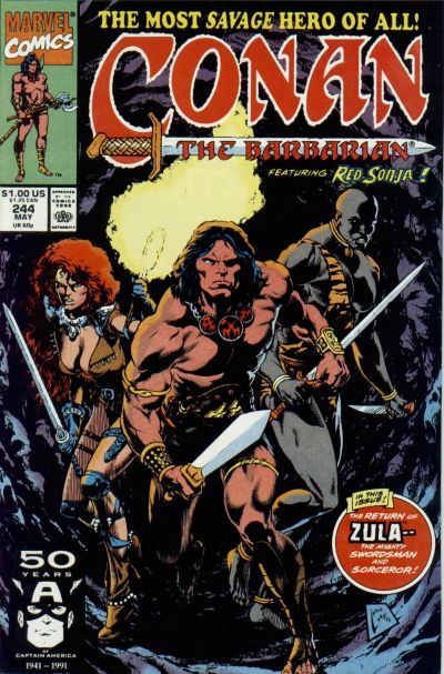 Conan the Barbarian 1970 #244 Direct ed. - back issue