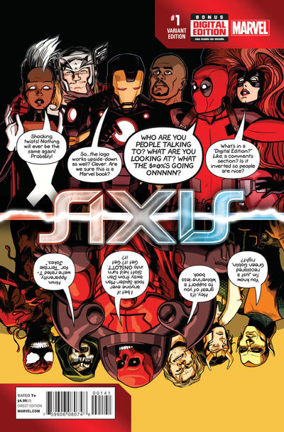 Avengers & X-Men: Axis 2014 #1 Chip Zdarsky Deadpool Party Variant - back issue - $5.00