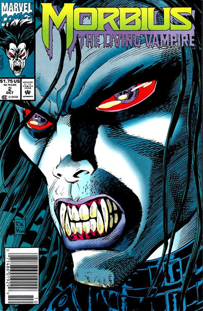 Morbius: The Living Vampire 1992 #2 Newsstand ed. - back issue - $3.00