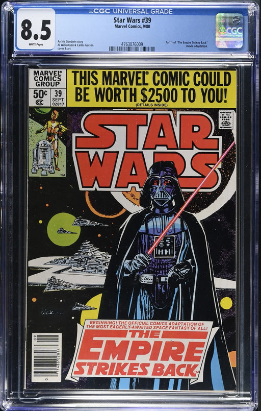 CGC UNIVERSAL GRADE 8.5 Star Wars #39 9/80