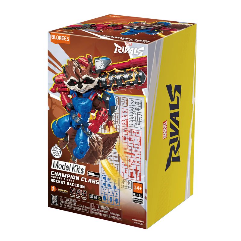 BLOKEES MARVEL RIVALS™ CHAMPION CLASS 08 Rocket Raccoon Model Kit