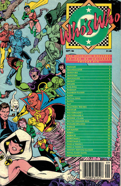 Who's Who: The Definitive Directory of the DC Universe 1985 #19 Newsstand ed. - back issue