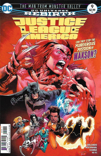 Justice League of America 2017 #9 Felipe Watanabe Cover - back issue - $3.00
