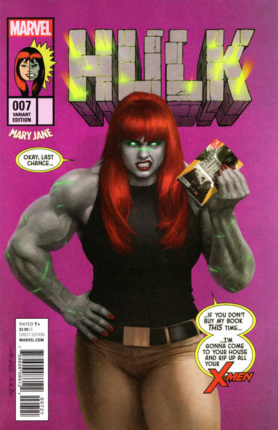 Hulk 2017 #7 Mary Jane Variant Cover - back issue