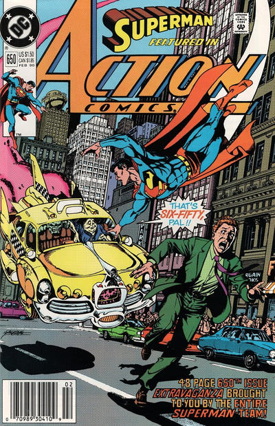 Action Comics 1938 #650 Newsstand ed. - back issue - $2.00