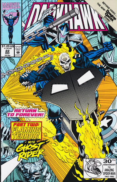 Darkhawk 1991 #22 Direct ed. - back issue - $3.00
