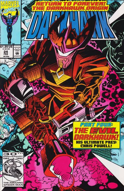 Darkhawk 1991 #24 Direct ed. - back issue - $2.00