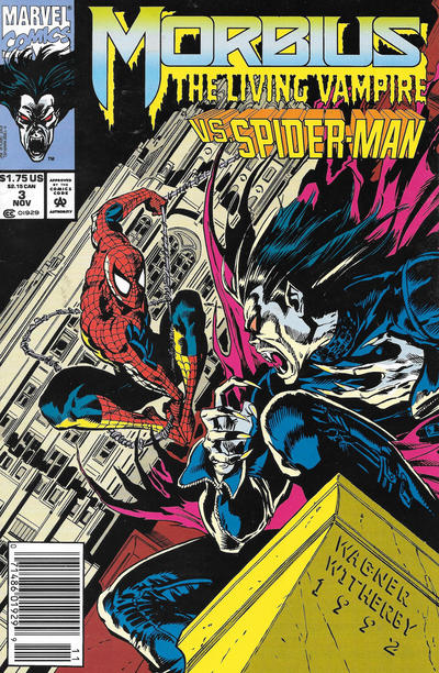 Morbius: The Living Vampire 1992 #3 Newsstand ed. - back issue - $3.00