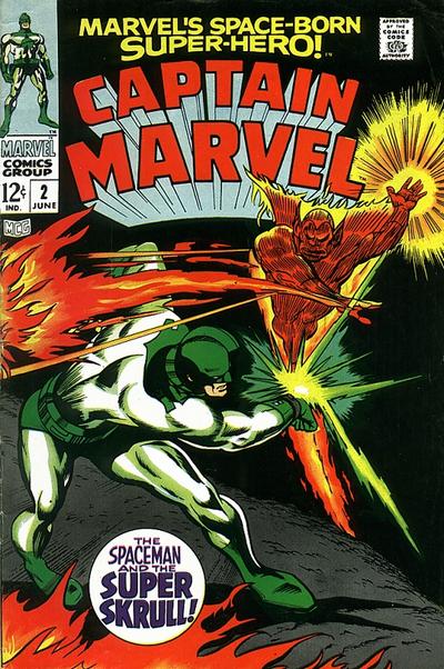 Marvel's Space-Born Superhero! Captain Marvel 1968 #2 - back issue - $100.00