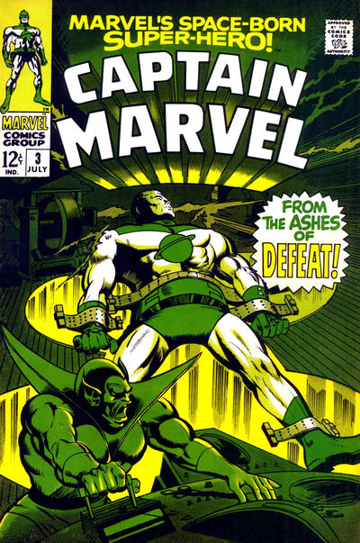 Marvel's Space-Born Superhero! Captain Marvel 1968 #3 - back issue - $100.00