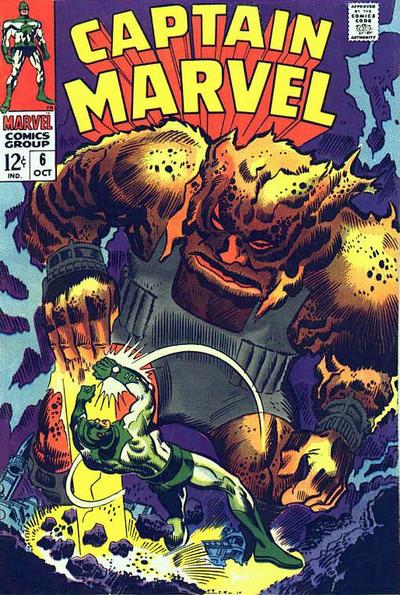 Marvel's Space-Born Superhero! Captain Marvel 1968 #6 - back issue - $40.00