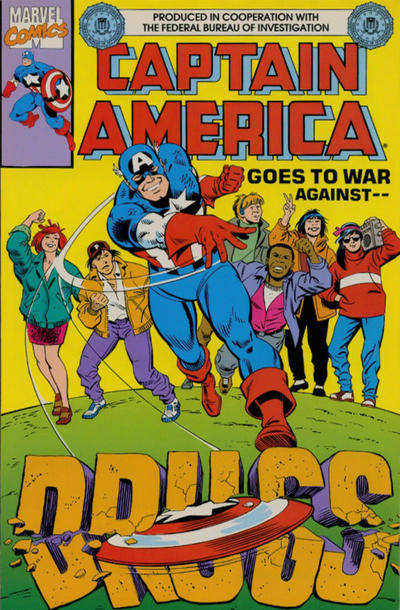 Captain America Goes to War Against Drugs 1990 #1 Second Printing - back issue - $4.00