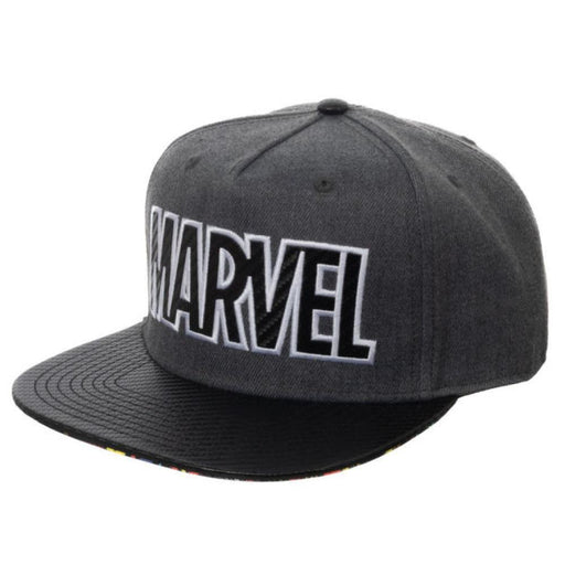 MARVEL LOGO CARBON FIBER FLAT BILL SNAPBACK