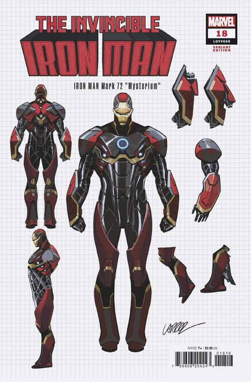 INVINCIBLE IRON MAN #18 PEPE LARRAZ DESIGN VAR FHX 1:10 INCV