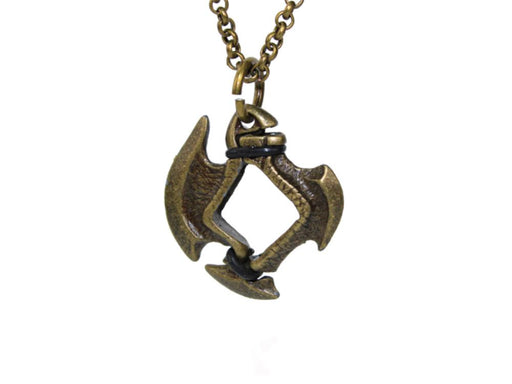 Chessex Pendant 12mm d6 Axe Blade w/ Old Brass Finish
