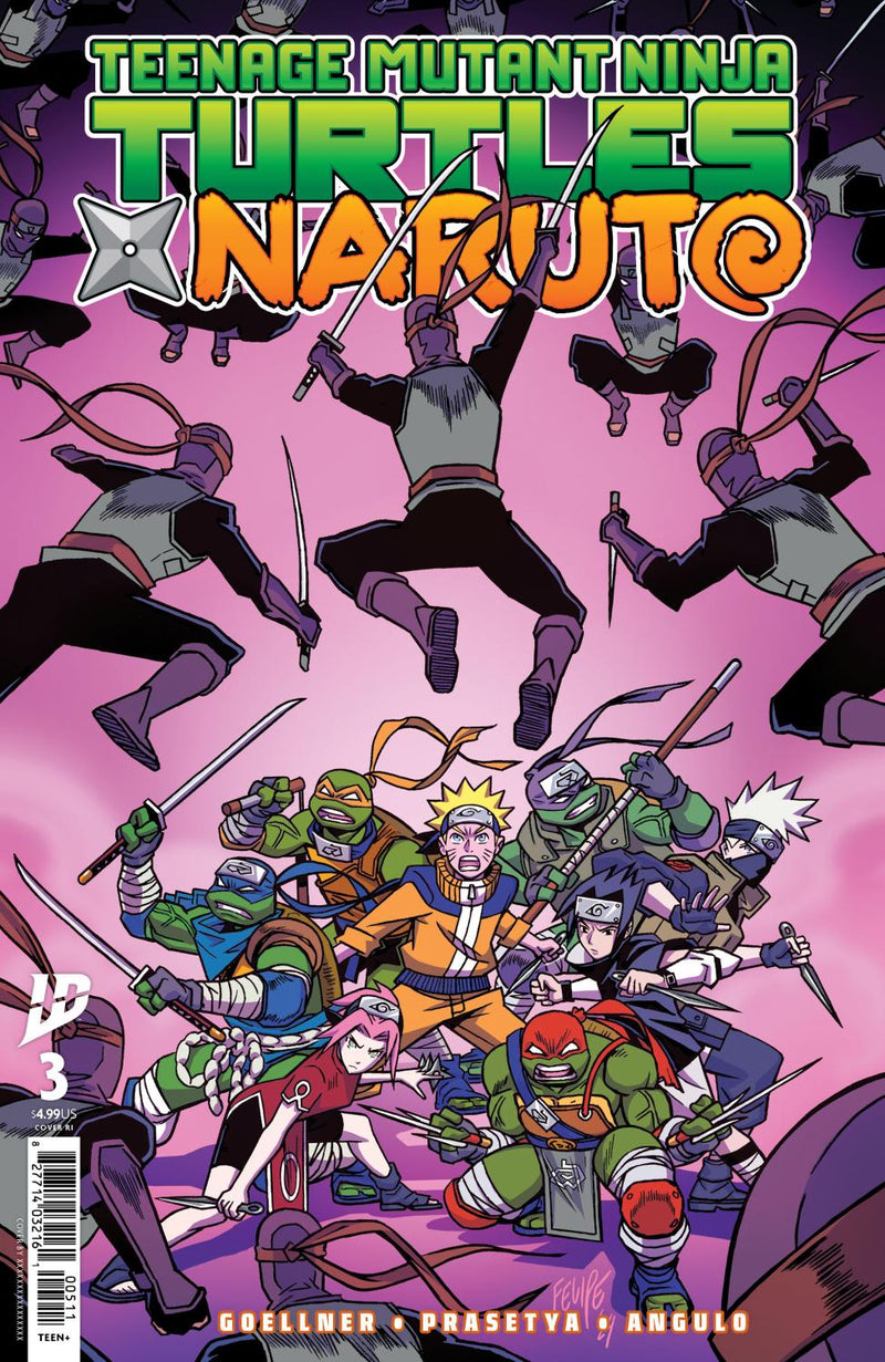 TEENAGE MUTANT NINJA TURTLES X NARUTO #3 VAR RI 25 SMITH CVR E 1:25 INCV