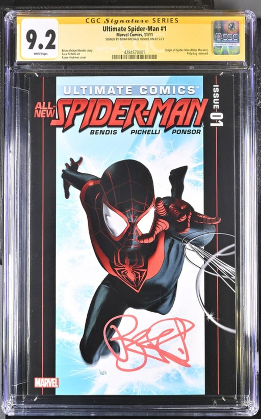 CGC SIGNATURE SERIES 9.2 ULTIMATE COMICS SPIDER-MAN #1 SIGNED BY BRIAN MICHAEL BENDIS