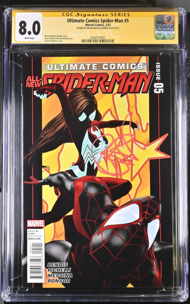CGC SIGNATURE SERIES 8.0 ULTIMATE COMICS SPIDER-MAN #5 SIGNED BY BRIAN MICHAEL BENDIS