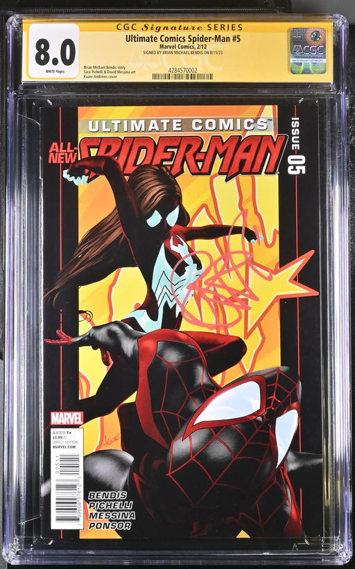 CGC SIGNATURE SERIES 8.0 ULTIMATE COMICS SPIDER-MAN #5 SIGNED BY BRIAN MICHAEL BENDIS