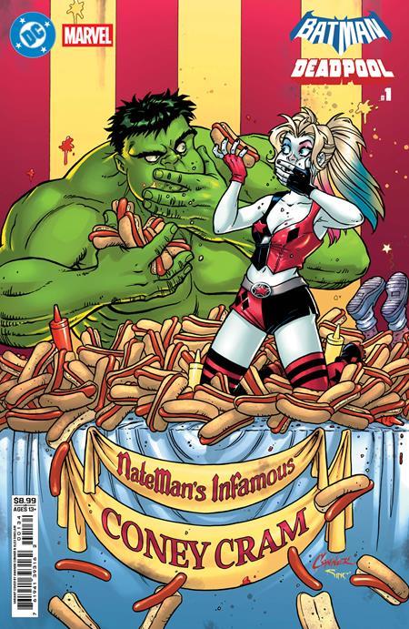 DC MARVEL BATMAN DEADPOOL #1 ONE SHOT CVR F AMANDA CONNER HARLEY QUINN HULK CARD STOCK VAR