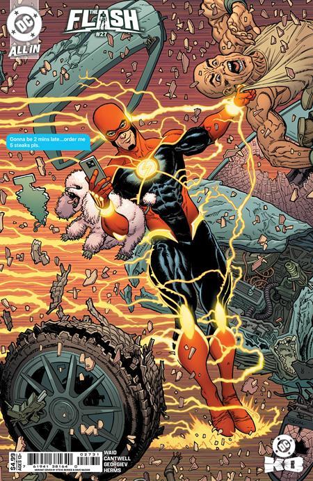 FLASH #27 CVR C STEVE SKROCE CARD STOCK VAR DC K.O.