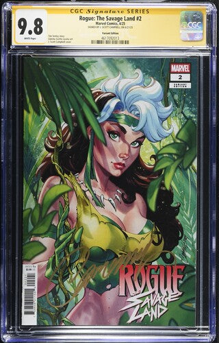CGC SIGNATURE SERIES 9.8 ROGUE THE SAVAGE LAND #2 CVR B Signed by J SCOTT CAMPBELL