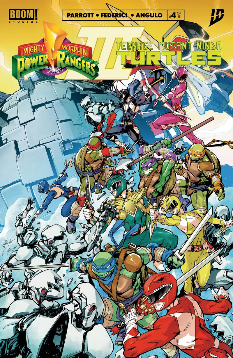 MIGHTY MORPHIN POWER RANGERS TEENAGE MUTANT NINJA TURTLES III #4 B VAR DRESSED PRASETYA CVR B