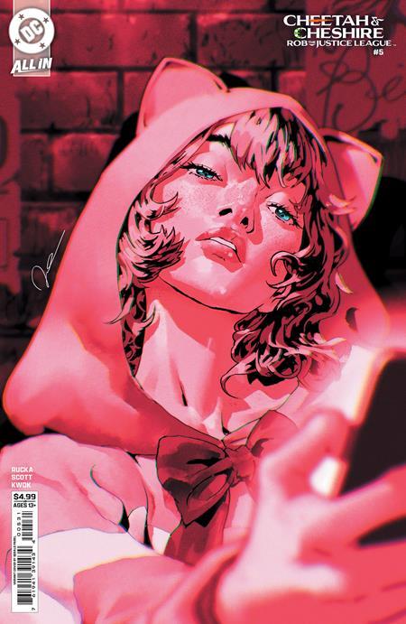 CHEETAH AND CHESHIRE ROB THE JUSTICE LEAGUE #5 CVR B GERALD PAREL CARD STOCK VAR (OF 6)