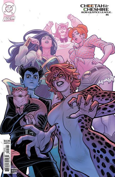 CHEETAH AND CHESHIRE ROB THE JUSTICE LEAGUE #5 CVR C ELIZABETH TORQUE CARD STOCK VAR (OF 6)