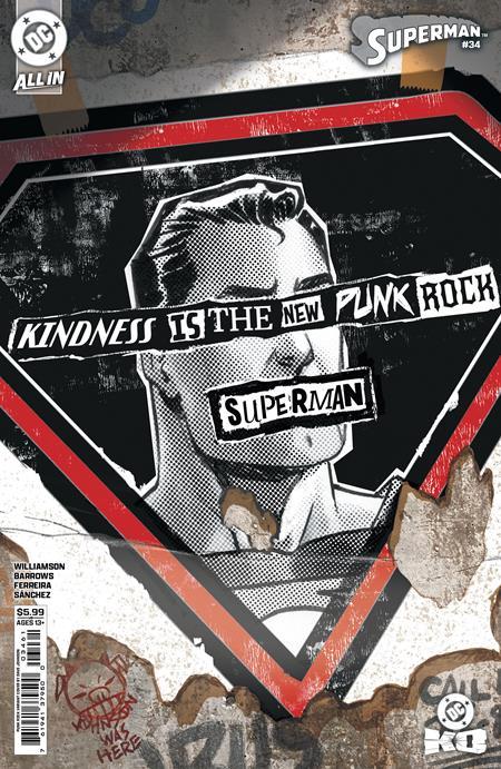 SUPERMAN #34 CVR F DAVE JOHNSON PUNK ROCK CARD STOCK VAR DC K.O.
