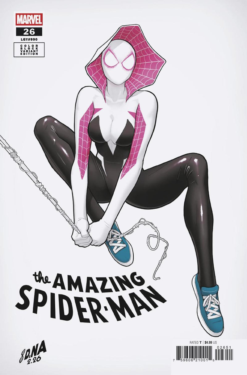 AMAZING SPIDER-MAN #26 DAVID NAKAYAMA COLOR BLOCK WHITE VAR DS CVR E