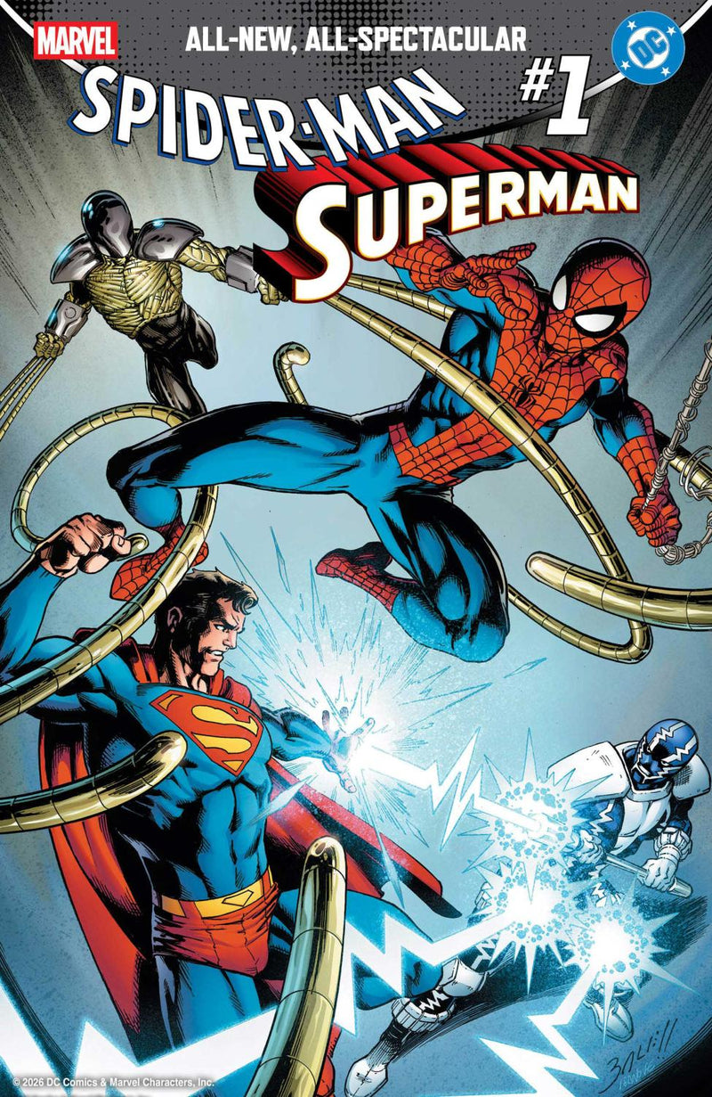 MARVEL DC SPIDER-MAN SUPERMAN #1 MARK BAGLEY FOIL VAR CVR C