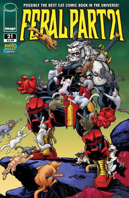 FERAL #21 CVR E TONY FLEECS AND TRISH FORSTNER INVINCIBLE TEAM UP VAR