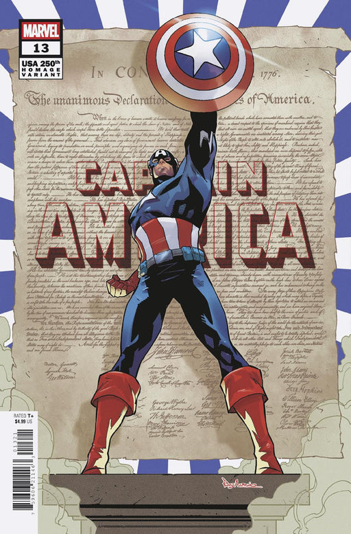 CAPTAIN AMERICA #13 ROGE ANTONIO 250TH HOMAGE CVR ARM CVR B