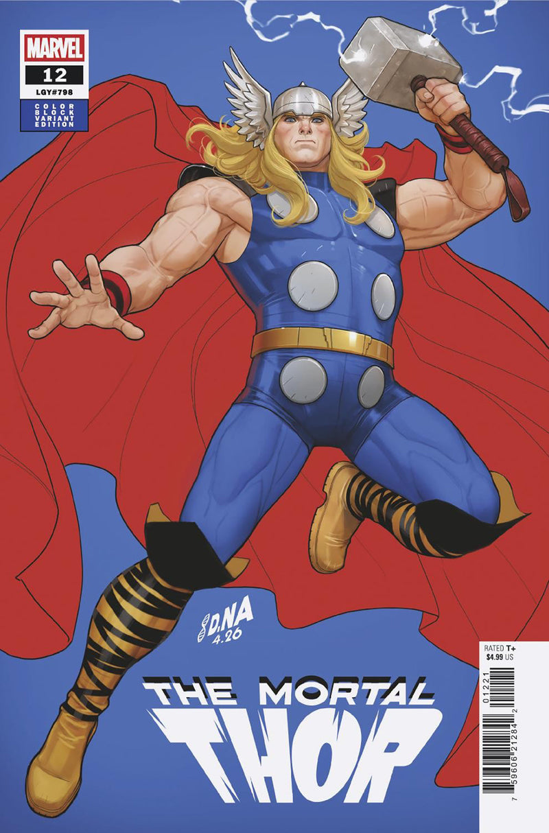 MORTAL THOR #12 DAVID NAKAYAMA COLOR BLOCK BLUE VAR CVR B