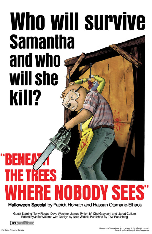 BENEATH THE TREES WHERE NOBODY SEES HALLOWEEN SPECIAL VAR B FLEECS MOVIE HOMAGE COVER CVR B