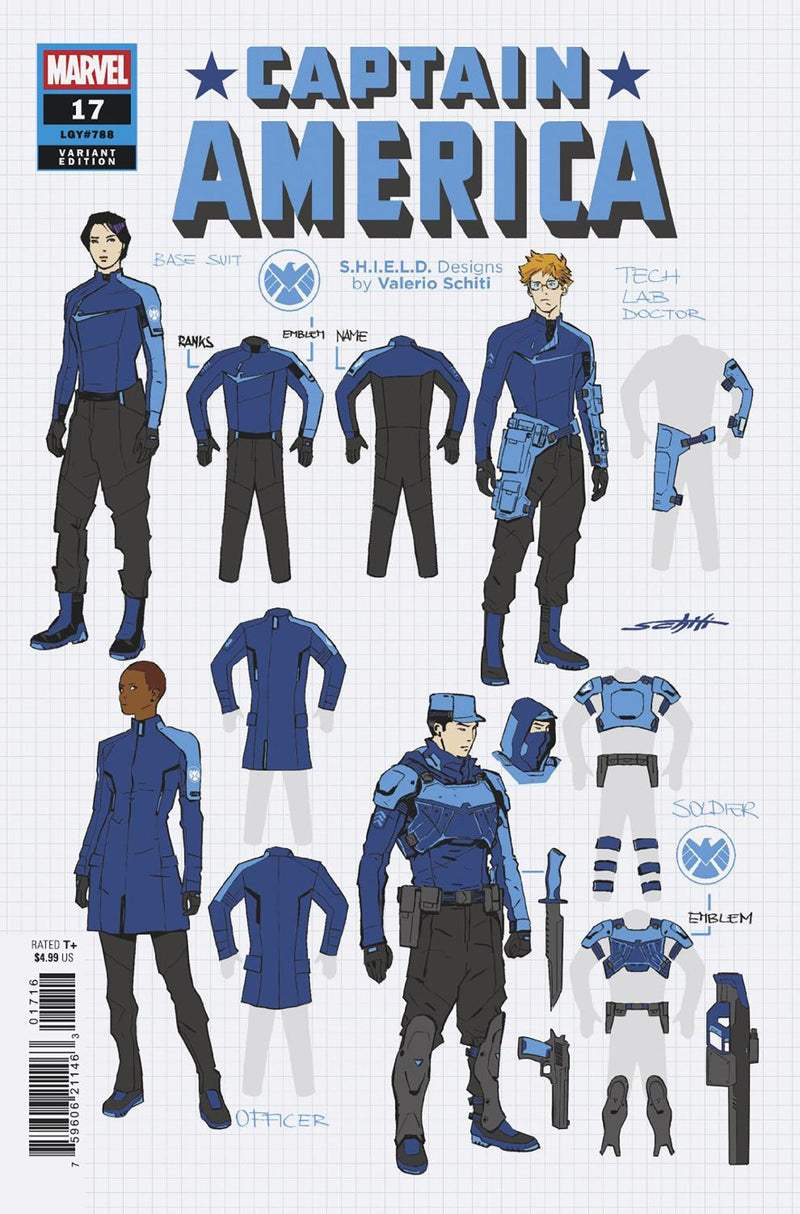 CAPTAIN AMERICA #17 VALERIO SCHITI DESIGN VAR