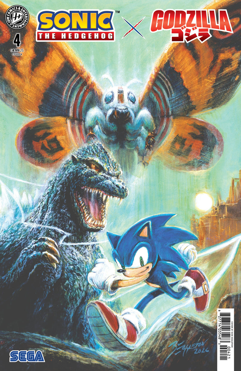 SONIC THE HEDGEHOG X GODZILLA #4 VAR B EGGLETON CVR B
