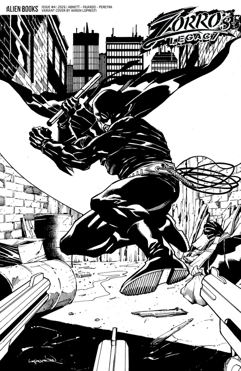 ZORROS LEGACY #4 VAR D LOPRESTI BW CVR D