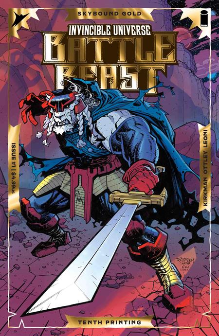 INVINCIBLE UNIVERSE BATTLE BEAST #1 10TH PTG CVR A RYAN OTTLEY AND ANNALISA LEONI EMBOSS AND GOLD FOIL
