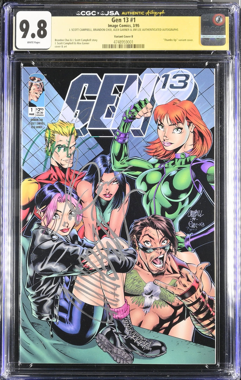 CGC authenticated autograph 9.8 Gen 13 #1 Image Comics Variant Cover B