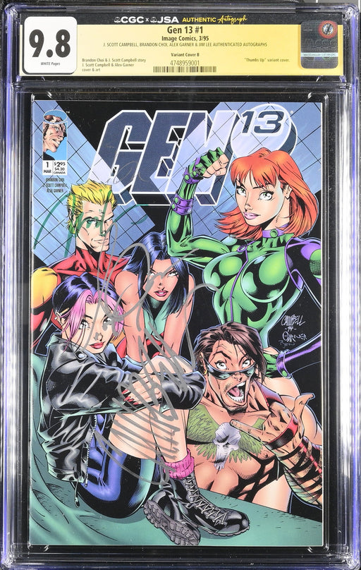 CGC authenticated autograph 9.8 Gen 13 #1 Image Comics Variant Cover B