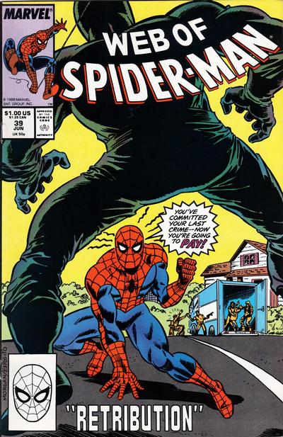 Web of Spider-Man 1985 #39 Direct ed. - back issue - $3.00